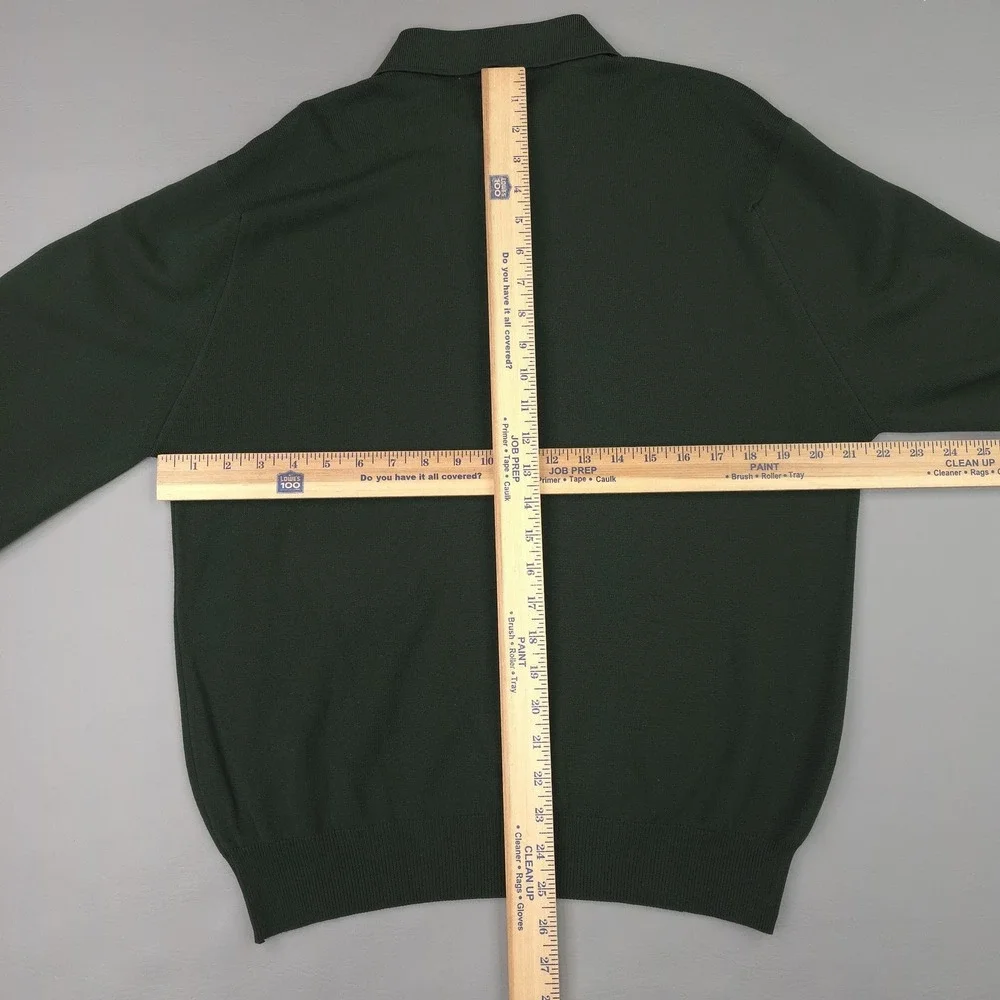 Vintage Puritan Sweater Mens Large Green Ban-Lon Knit Collared Pullover USA 50s